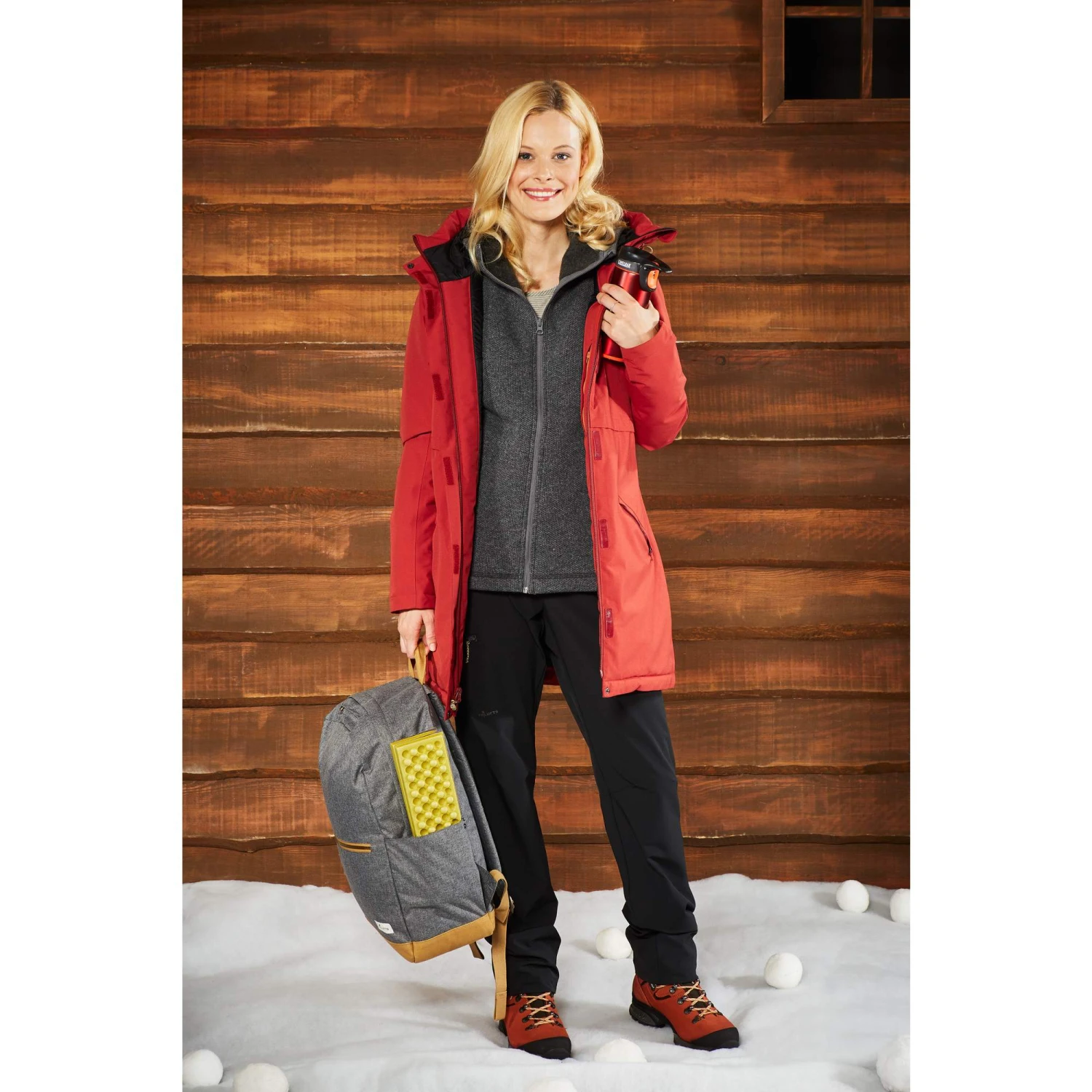 FRILUFTS TYA HOODED JACKET Damen - Fleecejacke Grau 2 FRILUFTS TYA HOODED JACKET Damen - Fleecejacke Grau – Bild 2